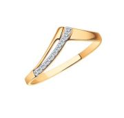 10684 Кольцо с фианитами (Au 585)