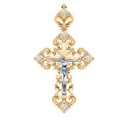 3047 Подвеска крест с фианитами (Au 585)
