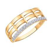 11039 Кольцо с фианитами (Au 585)