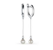 02-3070/0ЖСВ-00 Серьги с жемчугом бренд Алькор (Серебро 925)
