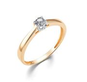 13863-100-1,42 Кольцо помолвочное с бриллиантом бренд Алькор (Au 585)