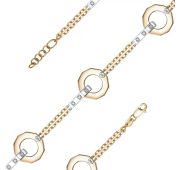 7-910-40-10,11 Браслет с бриллиантами бренд Первая Бриллиантовая Компания (Au 585)