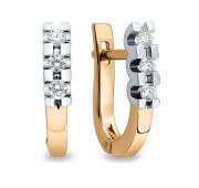 2-930-10-3,64 Серьги с бриллиантами бренд Первая Бриллиантовая Компания (Au 585)