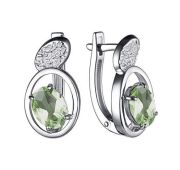 02-3633/000П-00 Серьги с празиолитом бренд Алькор (Серебро 925)
