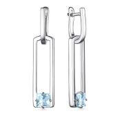 02-3635/00ТБ-00 Серьги с топазами бренд Алькор (Серебро 925)