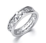 01-4096/000Б-00-3,86 Кольцо с бриллиантами бренд Алькор (Серебро 925)