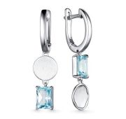 02-3634/00ТБ-00 Серьги с топазом бренд Алькор (Серебро 925)