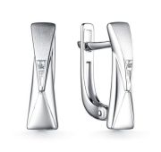 02-4136/000Б-00 Серьги с бриллиантами бренд Алькор (Серебро 925)