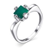 01-4002/00АГ-00 Кольцо с агатом бренд Алькор (Серебро 925)