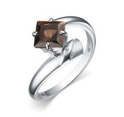 01-4034/БРРТ-00-2,01 Кольцо с раухтопазом бренд Алькор (Серебро 925)