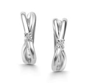 02-4163/000Б-00-3,26 Серьги с бриллиантами бренд Алькор (Серебро 925)