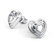 02-4462/0000-00 Серьги пуссеты сердце бренд Алькор (Серебро 925)