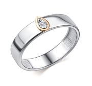 01-2676/000Б-00 Кольцо с бриллиантом бренд Алькор (Серебро 925)