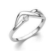 01-4327/000Б-00 Кольцо с бриллиантом бренд Алькор (Серебро 925)