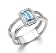 01-4218/00ТБ-00 Кольцо с топазом бренд Алькор (Серебро 925)