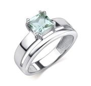 01-4438/000П-00 Кольцо с празиолитом бренд Алькор (Серебро 925)