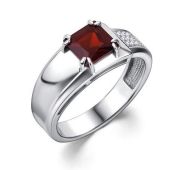 01-4419/00ГР-00 Кольцо с гранатом бренд Алькор (Серебро 925)