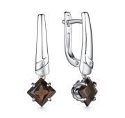 02-4034/БРРТ-00-3,33 Серьги с раухтопазом бренд Алькор (Серебро 925)