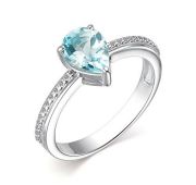 01-3486/00ТБ-00 Кольцо с топазом бренд Алькор (Серебро 925)