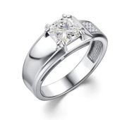 01-4419/00ГХ-00 Кольцо с горным хрусталем бренд Алькор (Серебро 925)