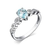 01-3500/00ТБ-00 Кольцо с топазами бренд Алькор (Серебро 925)