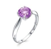 01-1465/00АМ-00 Кольцо с аметистом бренд Алькор (Серебро 925)