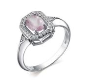 01-3669/00РК-00 Кольцо с розовым кварцем бренд Алькор (Серебро 925)