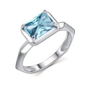 01-4431/0АКК-00 Кольцо с аквамарином бренд Алькор (Серебро 925)