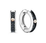 02-2650/000Б-17 Серьги конго с бриллиантами бренд Алькор (Серебро 925)