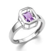 01-4221/00АМ-00 Кольцо с аметистом бренд Алькор (Серебро 925)
