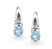 02-4342/БРТБ-00-3,24 Серьги с топпзом и бриллиантами бренд Алькор (Серебро 925)