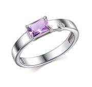 01-4681/БРАМ-00 Кольцо с аметистом бренд Алькор (Серебро 925)