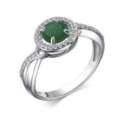 01-3686/00АГ-00 Кольцо с агатом бренд Алькор (Серебро 925)