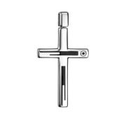 03-2514/00ЧБ-00 Подвеска крест бренд Алькор (Серебро 925)