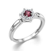 01-4290/00РД-00 Кольцо с родолитом бренд Алькор (Серебро 925)