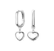 0221733-00245 Серьги конго с сердцами бренд Pokrovsky (Серебро 925)