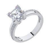 0101628-00775 Кольцо помолвочное с фианитами бренд Pokrovsky (Серебро 925)