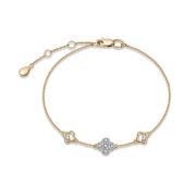 52502-151-46-00-1,95 Браслет четырехлистник с бриллиантами бренд Vesna (Au 585)
