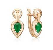 02-5467-00-103-1110-3,0 Серьги с изумрудом бренд Platina (Au 585)