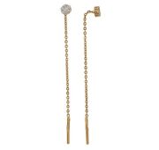 1200011654 Серьги продевки с фианитами (Au 585)