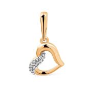 120023F673л Подвеска сердце (Au 585)