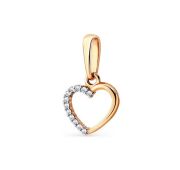 1200234654л Подвеска сердце (Au 585)