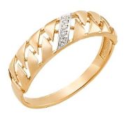 К24042 Кольцо с фианитами (Au 585)