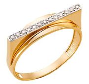 К21871 Кольцо с фианитами (Au 585)