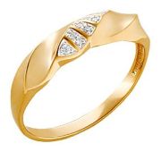 К24037 Кольцо с фианитами (Au 585)