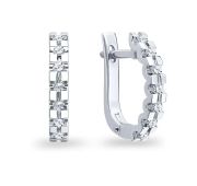 2-970-20-4,38 Серьги дорожка с бриллиантами бренд Первая Бриллиантовая Компания (Au 585)