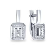 2-944-20-4,94 Серьги с бриллиантами бренд Первая Бриллиантовая Компания (Au 585)