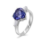 1-1703-10000-3,50 Кольцо сердце с танзанитом и бриллиантами бренд Kabarovsky (Au 585)