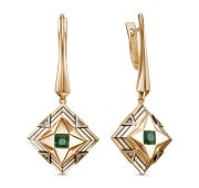 12-01968-1202-9,21 Серьги с изумрудом бренд Kabarovsky (Au 585)