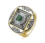11-21969-1202-7,02 Кольцо с изумрудом бренд Kabarovsky (Au 585)